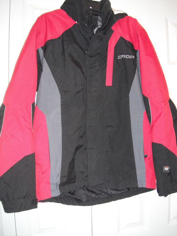 Awesome Spyder Black Red Ski Snowboard Jacket Coat Kids Sz 18 Mens S 