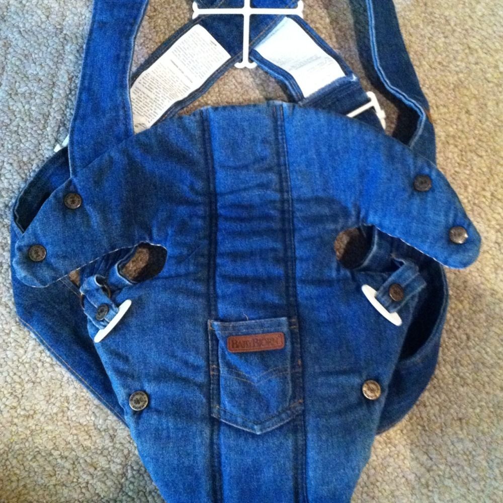 BABY BJORN GINGHAM DENIM BABY CARRIER EUC UNISEX