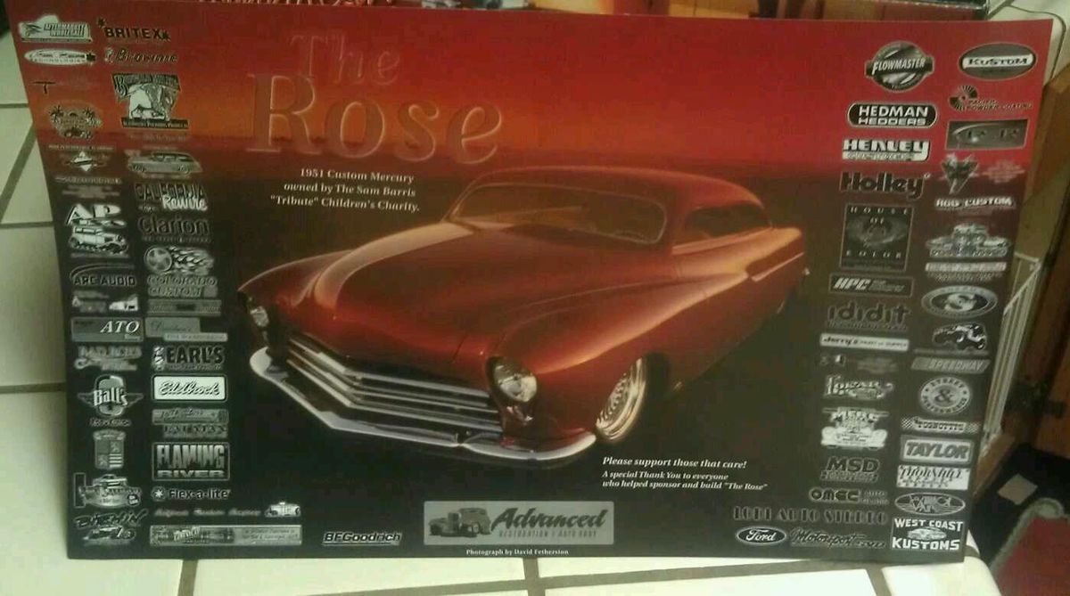 Sam Barris Merc mercury the Rose kustom custom show car Poster