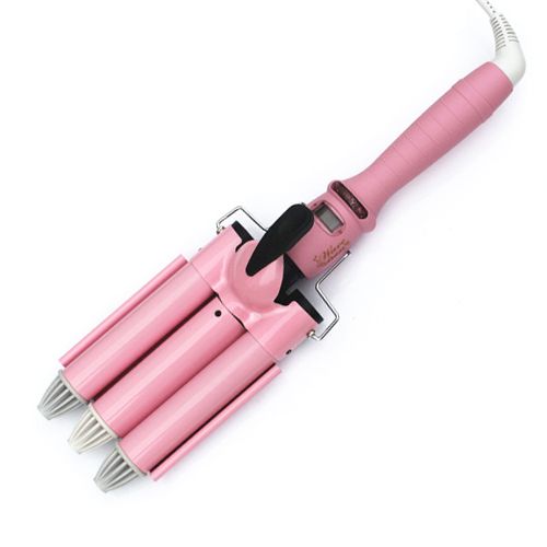   LCD Hair Curling Iron Twister Waver Wand Curler Three Barrel