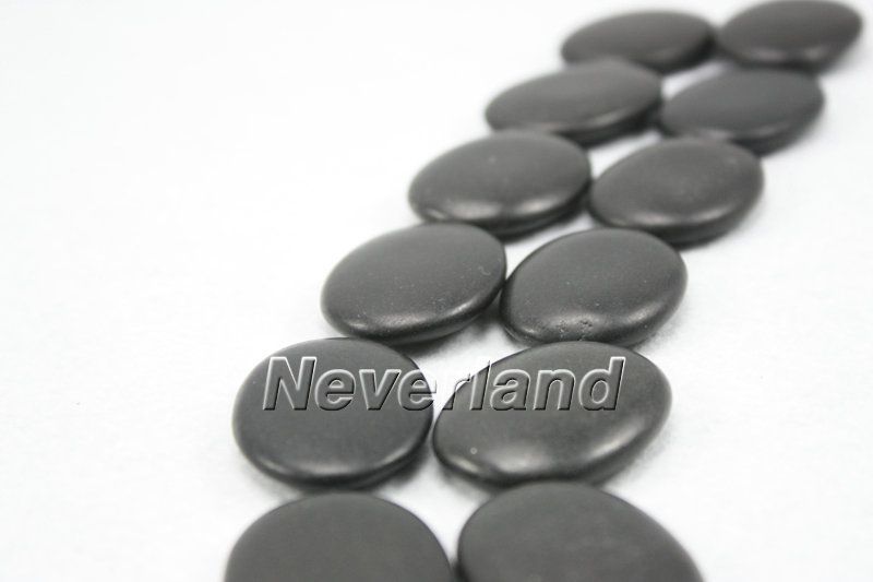 Black 12pc Hot Stone Massage Basalt Rocks 1.5 2.5 Stones new