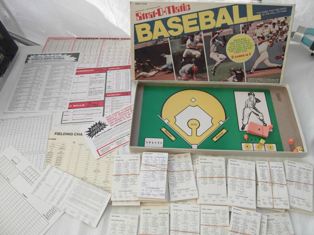 Strat O Matic Baseball 1982 Board Game Edition 1981 Season Cards MLB 