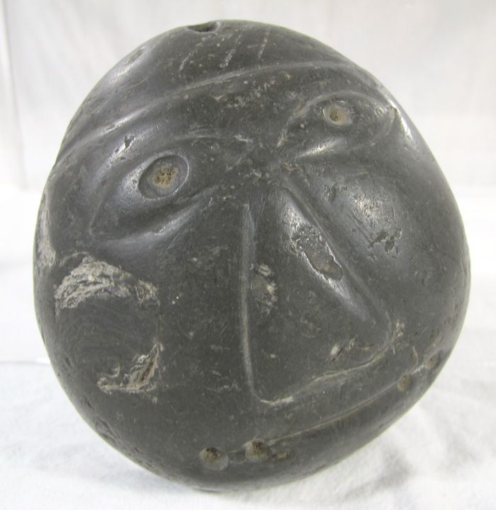 Canada Early Inuit Eskimo Basalt Sculpture Circle of Tiktak Arviat 