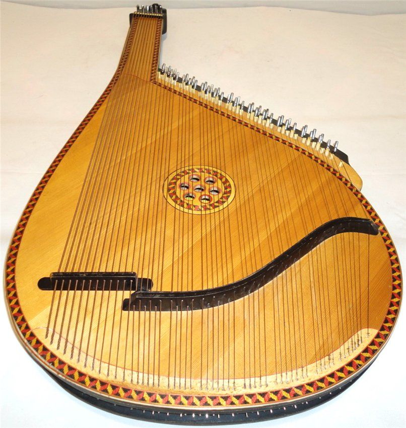 Traditional Ukrainian Bandura 55 Strings Original Folk Instrument for 