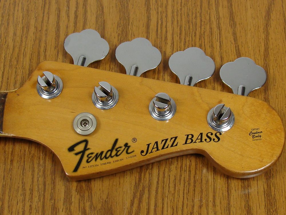 Original 1973 Fender Jazz Bass Neck Tuners Rosewood 19710 Vintage $150 
