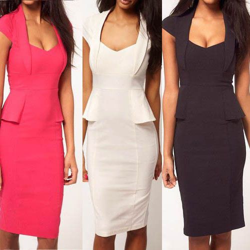 women s new formal office pencil zipper back party evening