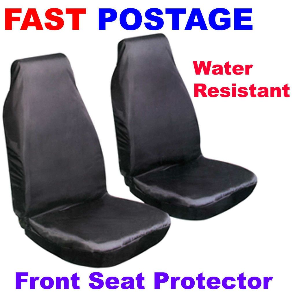 Two Waterproof Water Resistant Heavy Duty Front Car Van Seat Covers 