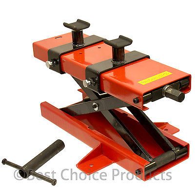 1100 LB Motorcycle Dirt Bike ATV Scissor Center Jack Mini Lift Crank 