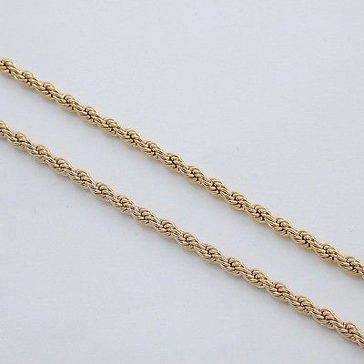 30 5mm gold ep rope necklace chain gorgeous time left