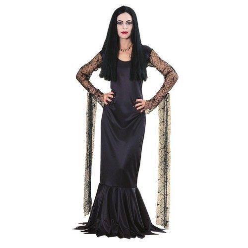 Ru15526sm Morticia Addams Family Small Includes Black Dress Adult Size 