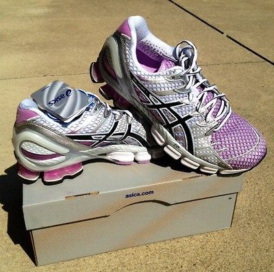 asics women s gel kinsei 4 lilac black wh ite size 9