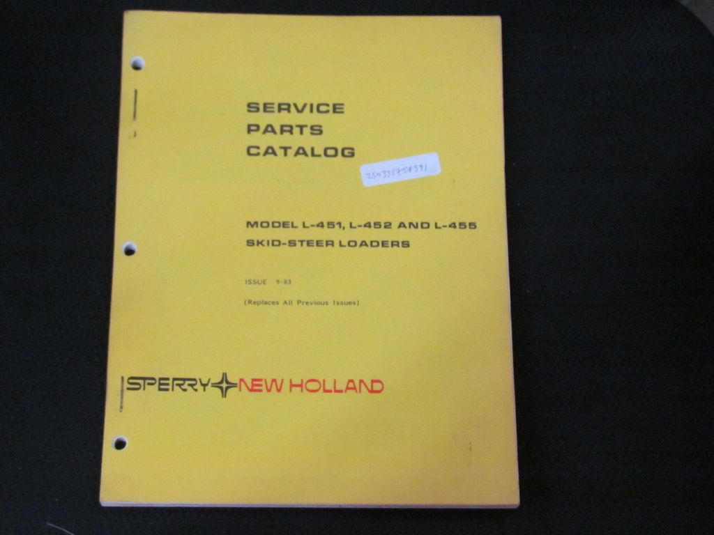 NEW HOLLAND MODEL L 451,L 452 & L 455SKID STEER LOADERS SERVICE PARTS 