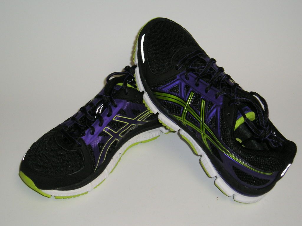 women s asics gel neo 33 black lime el ectric purple