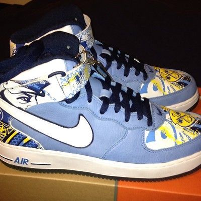 Nike Air Force One Mid Michael Vick Rare J Sze 9.5 XI X I V IV Blue 