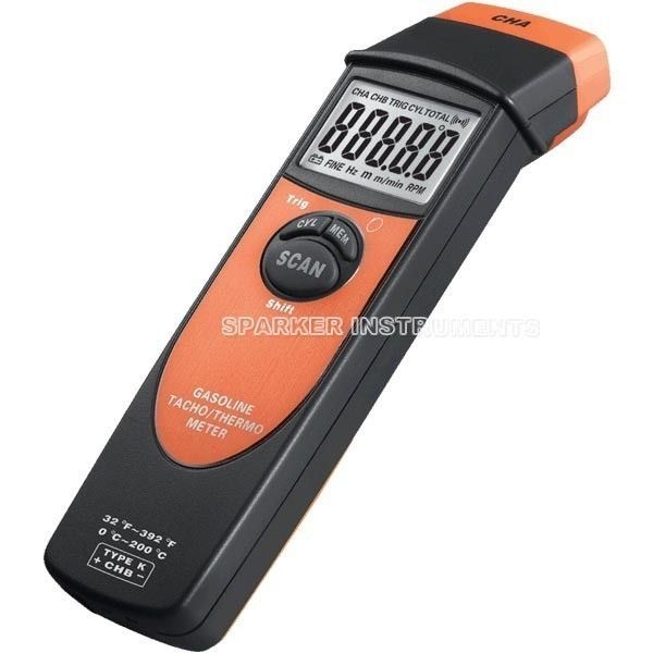 SM8237 Digital Gasoline Engine Speed Tachometer Thermometer RPM Meter 