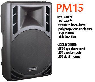 Carvin PM15 15 15 Inch Main Loudspeaker Reference Monitor PA Speaker 