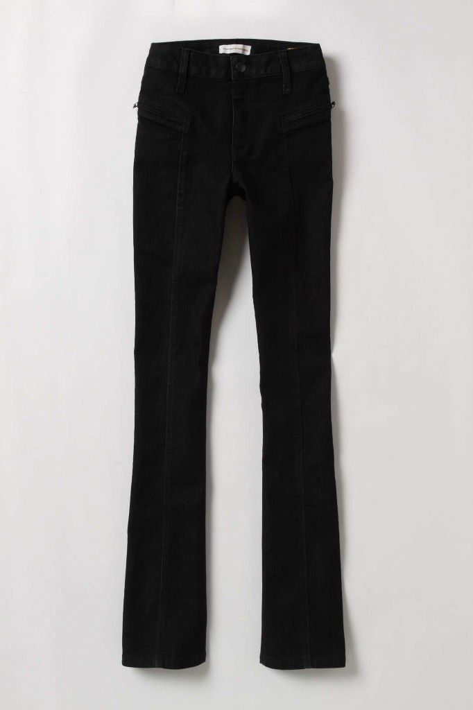 NWT Pilcro Moto Straight Trousers 25 Anthropologie Denim Pants Navy 