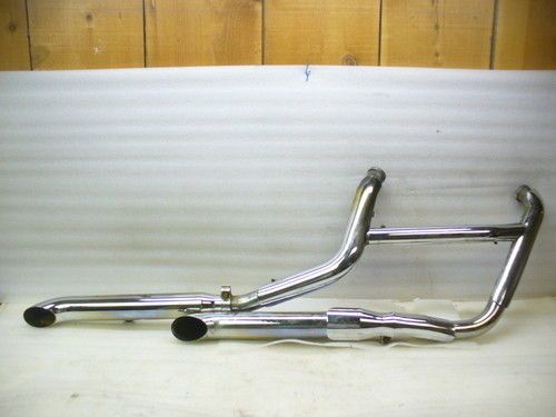 harley 95 99 flstc fxstc exhaust w turnout mufflers  48 75 