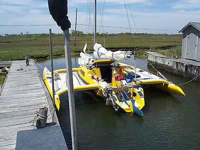 Trimaran Sailboat Ian Farrier F25A foldup cruiser racer trailerable