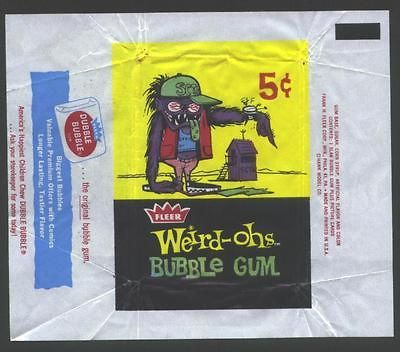 1965 FLEER WEIRD OHS WRAPPER WACKY PACK ODD RODS FIENDS & MACHINES GPK 