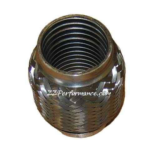 Stainless 2.5 inlet & out x 4 Length Exhaust flex Section coupling 