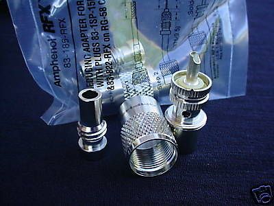 10 lot amphenol pl 259 plugs w rg 58 reducers