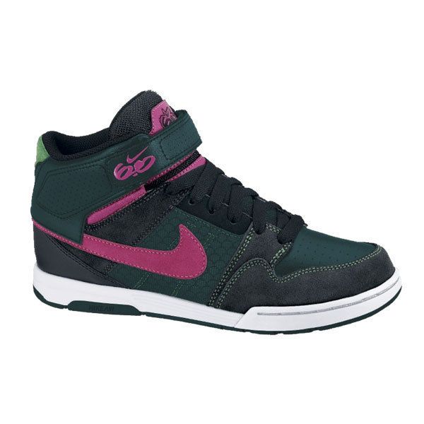 womens nike 6 0 air mogan mid 2 black wineberr