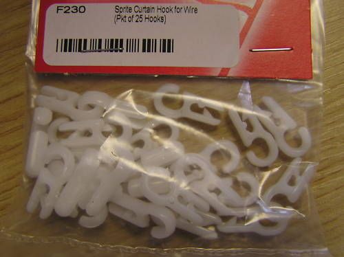 sprite curtain hooks clips pkt 25 caravan motorhome time left