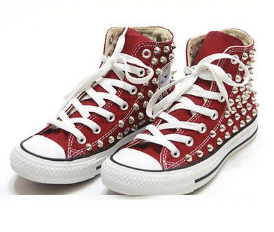 Original All Star chuck Taylor Converse Studded WINE color USW8.5 