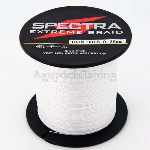 Top Quality PE Dyneema Spectra Extreme Braid Fishing Line White 