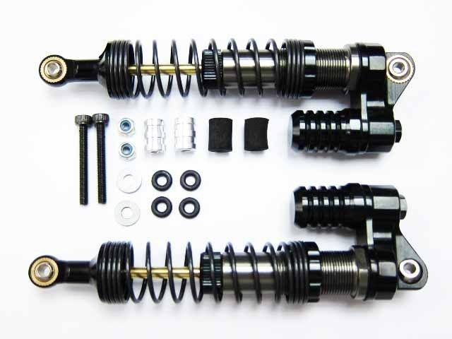 Cappu Engineering Alumimium Adj Piggyback Shock 1pr BLACK/GUN fits 