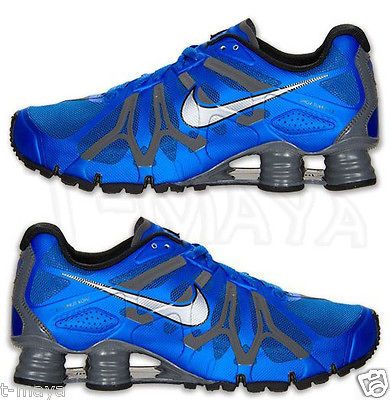 NIKE SHOX TURBO+ 13 MENs RUNNING BLUE  DARK GREY BLK SILVER BRAND NEW 