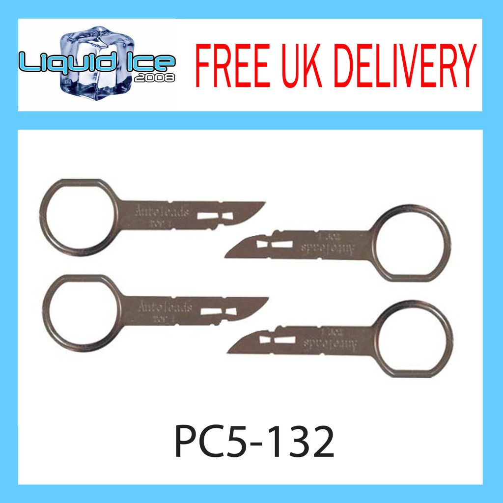 PC5 132 X 4 VOLKSWAGEN SHARA 2005 ONWARDS DOUBLE DIN REMOVAL KEYS 