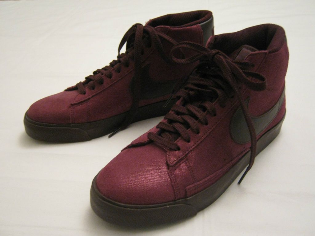   10/11 Nike Blazer Mid SP Sneakers, Metalic Burgundy Canvas $107