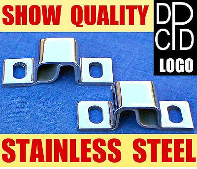 NOS 1940s DODGE HOOD HINGE L&R PIVOTS DPCD ● STAINLESS STEEL MIRROR 