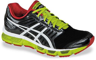 men s asic s gel cirrus 33 running shoe black white re d