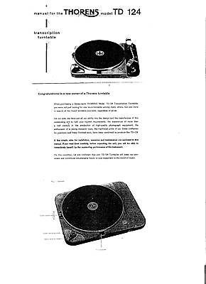 thorens td 124 turntable users manual  6