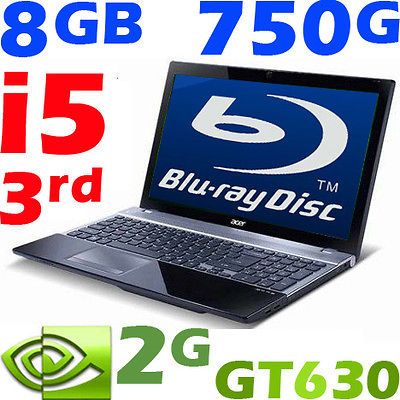 ACER Aspire V3 3rd GEN i5 BLU RAY 8G 750G GT630 2G 15 iVY Bridge 