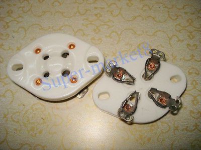 2pcs 2A3 300B 45 5U4G 811 PX4 274A U4A Base 4Pin Ceramic Tube Socket 