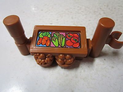 Fisher Price Little People Barn Farm house town city brown fence food 