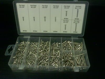 320 PC. STAINLESS STEEL SCREWS ASSORTMENT SCREW KIT AUTO CAR TRUCK 