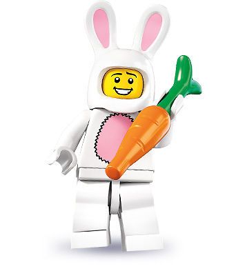 Lego Minifigures Series 7 BUNNY SUIT GUY & Series 8 SANTA