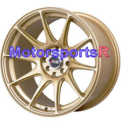 17 17x8.25 17x9.75 XXR 527 Gold Concave Rims Wheels Staggered 4x100 