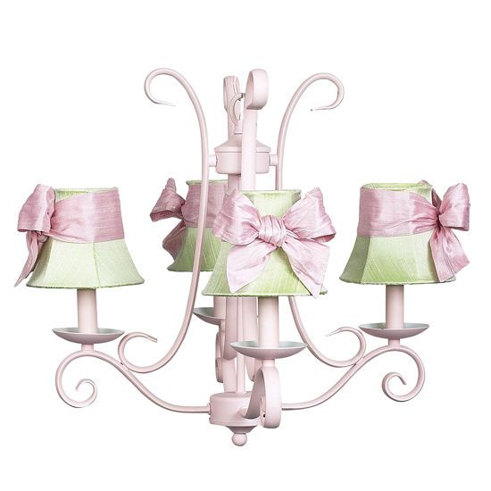 Kids Pink Chandelier Light Fixture Nursery Decor Lighting Accessory 