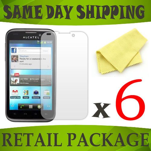 Clear screen protectors for Alcatel OT 995 Sapphire HD   phone 