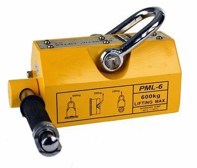 Heavy Duty 1320 lb Steel Lifting Magnet 600 KG Magnetic Lifter Hoist 