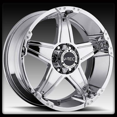 22X9.5 V TEC 395 WIZARD 22 IN CHROME 5X150 TOYOTA TUNDRA SEQUOIA 