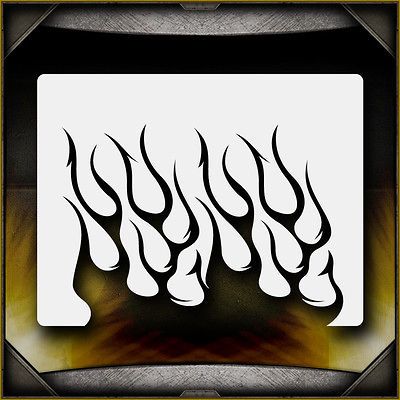 tribal flames 7 airbrush stencil template airsick 