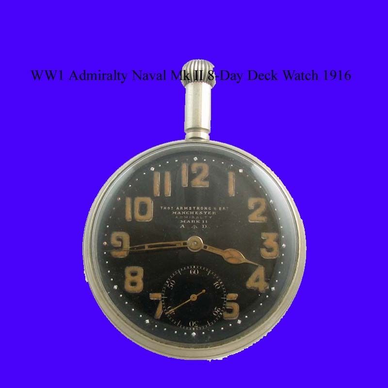 ww1 admiralty air dept military 8 day mk ii watch