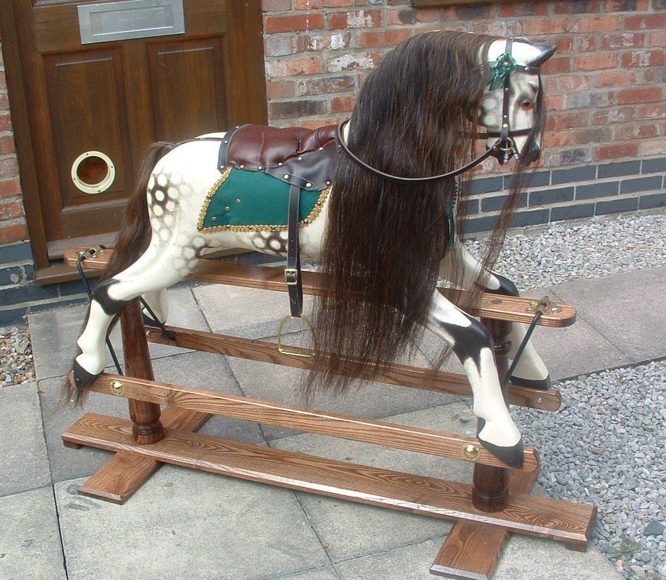 BEST Quality Rocking Horse hair Mane, Tail, Flock set ON HIDE 